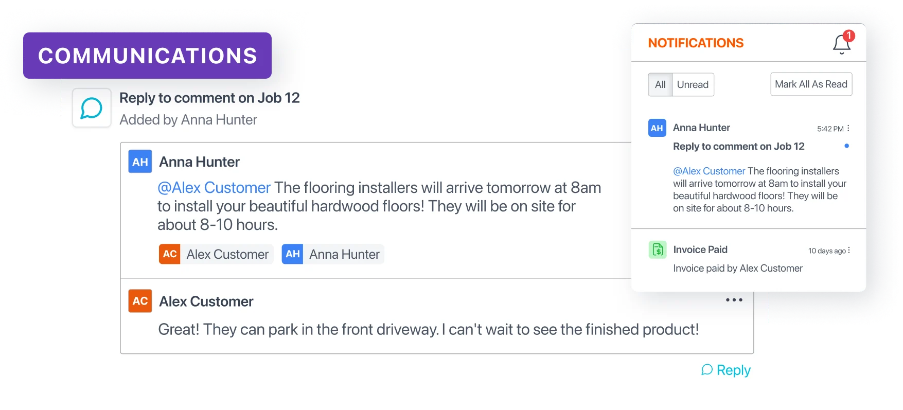 JobTread Customer Communications